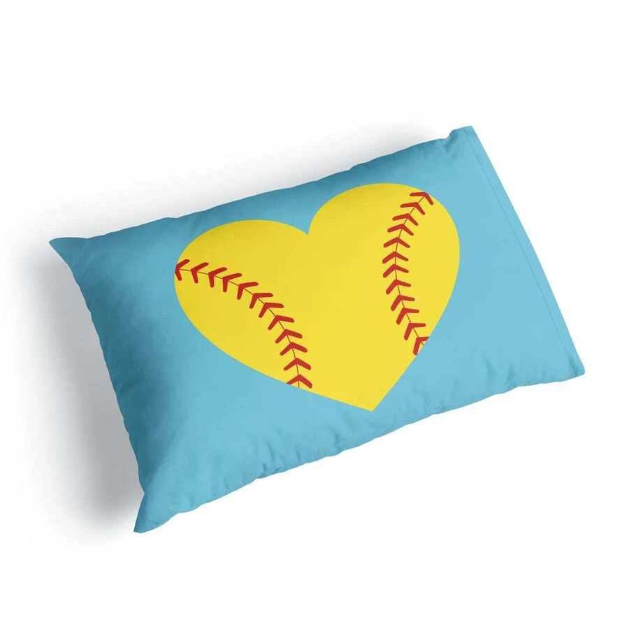 Softball Pillowcase - Heart 4 Softball Pillowcase - Heart - Image 2