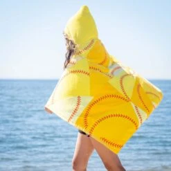Softball Hooded Towel - Stitches 13 Softball Hooded Towel - Stitches -Sport Gift Store sb 04072 LIFESTYLE BEACH 1