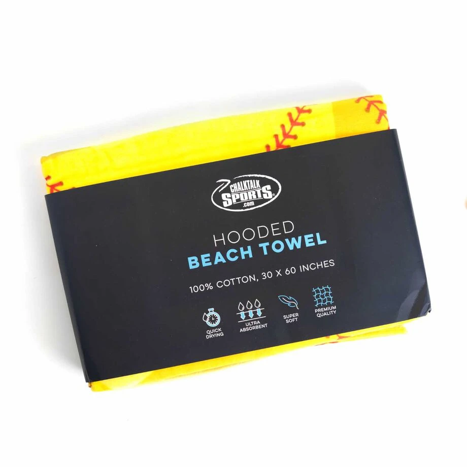 Softball Hooded Towel - Stitches 6 Softball Hooded Towel - Stitches - Image 4