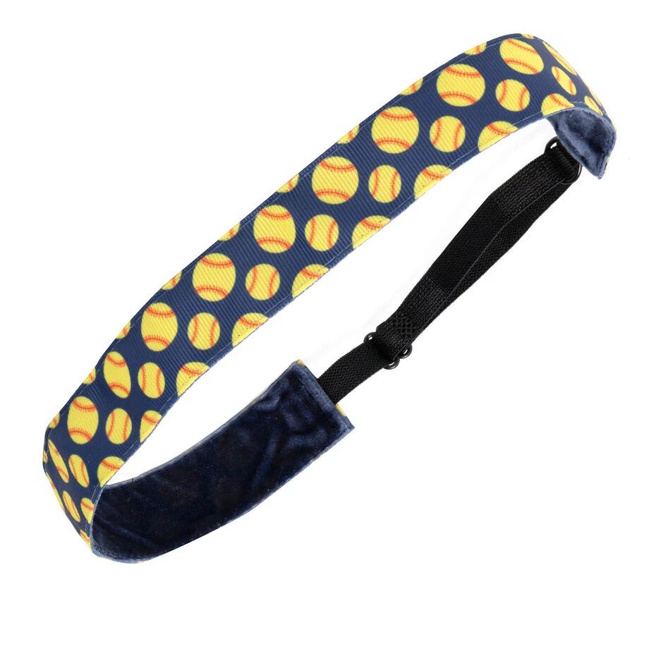 Softball Juliband Non-Slip Headband - Tossed Softball Pattern 3 Softball Juliband Non-Slip Headband - Tossed Softball Pattern