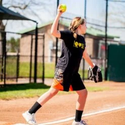 Softball Short Sleeve T-Shirt - Love To Play -Sport Gift Store sb 04101 LIFESTYLE 1 BLACK