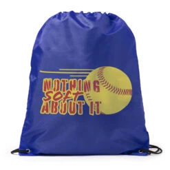 Softball Drawstring Backpack - Nothing Soft About It