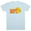 Softball Short Sleeve T-Shirt - Nothing Soft About It 2 Softball Short Sleeve T-Shirt - Nothing Soft About It -Sport Gift Store sb 04143 LIGHTBLUE FLAT