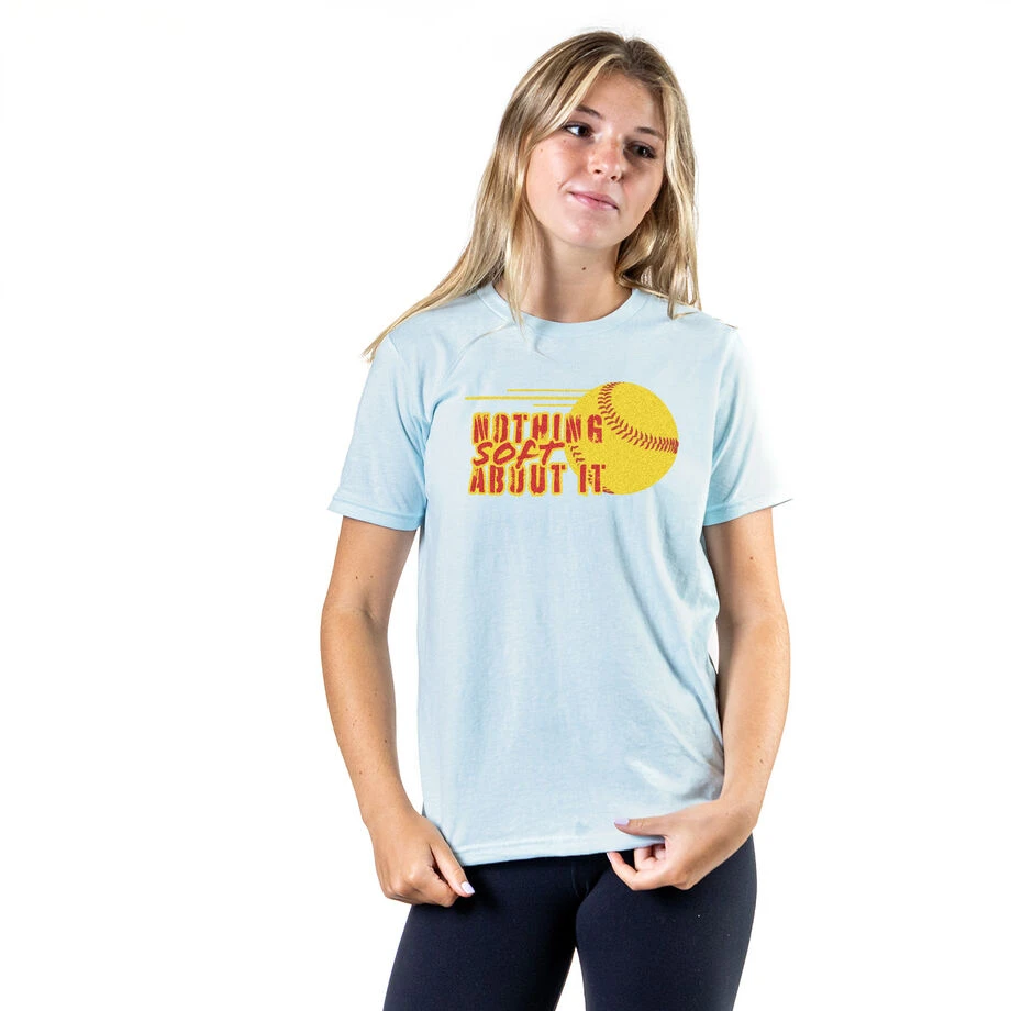 Softball Short Sleeve T-Shirt - Nothing Soft About It 4 Softball Short Sleeve T-Shirt - Nothing Soft About It - Image 2