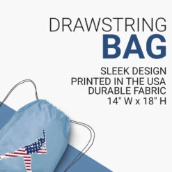 Softball Drawstring Backpack - Softball Stars And Stripes Player -Sport Gift Store sb 04176 LIGHTBLUE DETAILS