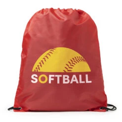 Softball Drawstring Backpack - Modern Softball