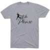 Softball Short Sleeve T-Shirt - Pitch Please -Sport Gift Store sb 04274 GRAY FLAT