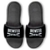 Softball Repwell® Slide Sandals - Personalized Team Name With Bats -Sport Gift Store sb 04317 BLACK MAIN