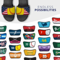 Softball Repwell® Sandal Straps - USA Flag 11 Softball Repwell® Sandal Straps - USA Flag -Sport Gift Store sb 04318 STRAPS MULTI