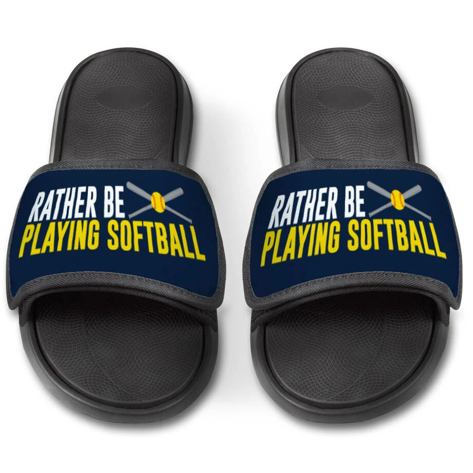 Softball Repwell® Slide Sandals - Rather Be Playing Softball 4 Softball Repwell® Slide Sandals - Rather Be Playing Softball - Image 2