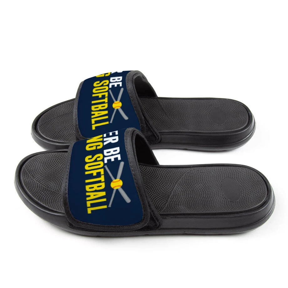 Softball Repwell® Slide Sandals - Rather Be Playing Softball 5 Softball Repwell® Slide Sandals - Rather Be Playing Softball - Image 3