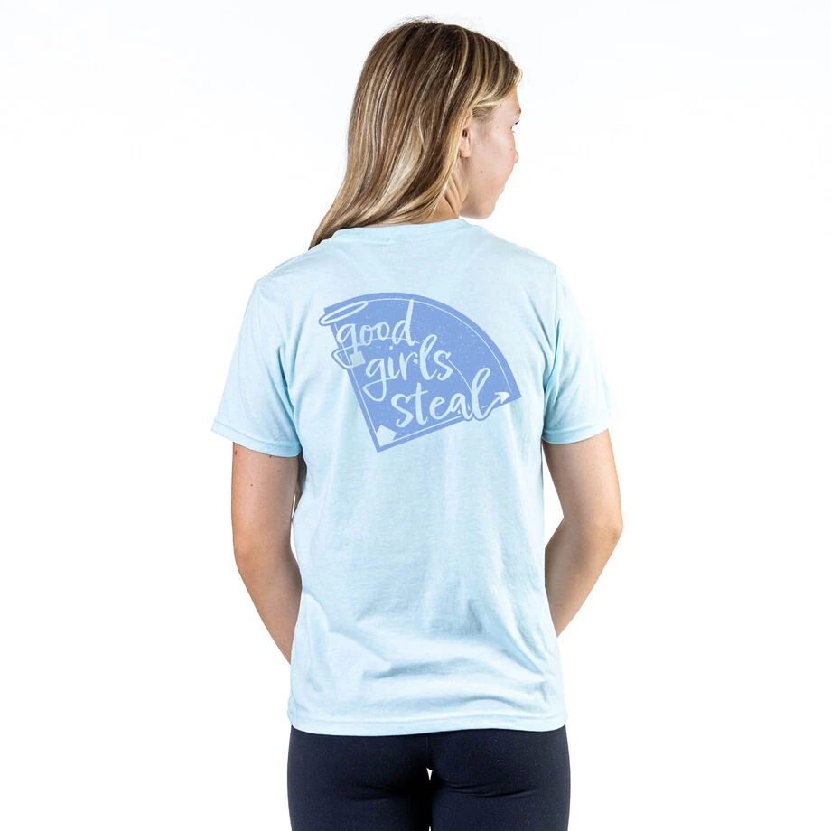 Softball Short Sleeve T-Shirt - Good Girls Steal (Back Design) 4 Softball Short Sleeve T-Shirt - Good Girls Steal (Back Design) - Image 2