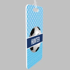 Soccer Bag/Luggage Tag - Personalized 2 Tier Patterns With Soccer Ball 9 Soccer Bag/Luggage Tag - Personalized 2 Tier Patterns With Soccer Ball -Sport Gift Store sc 02014 BLUE ALLPROFILE
