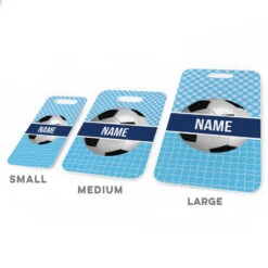 Soccer Bag/Luggage Tag - Personalized 2 Tier Patterns With Soccer Ball 8 Soccer Bag/Luggage Tag - Personalized 2 Tier Patterns With Soccer Ball -Sport Gift Store sc 02014 BLUE ALLSIZES