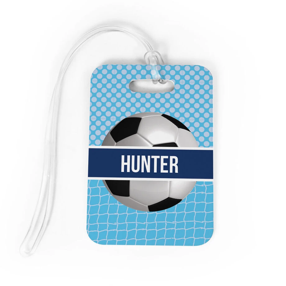 Soccer Bag/Luggage Tag - Personalized 2 Tier Patterns With Soccer Ball 3 Soccer Bag/Luggage Tag - Personalized 2 Tier Patterns With Soccer Ball