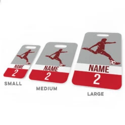 Soccer Bag/Luggage Tag - Personalized Soccer Guy Name And Number 8 Soccer Bag/Luggage Tag - Personalized Soccer Guy Name And Number -Sport Gift Store sc 02026 RED ALLSIZES