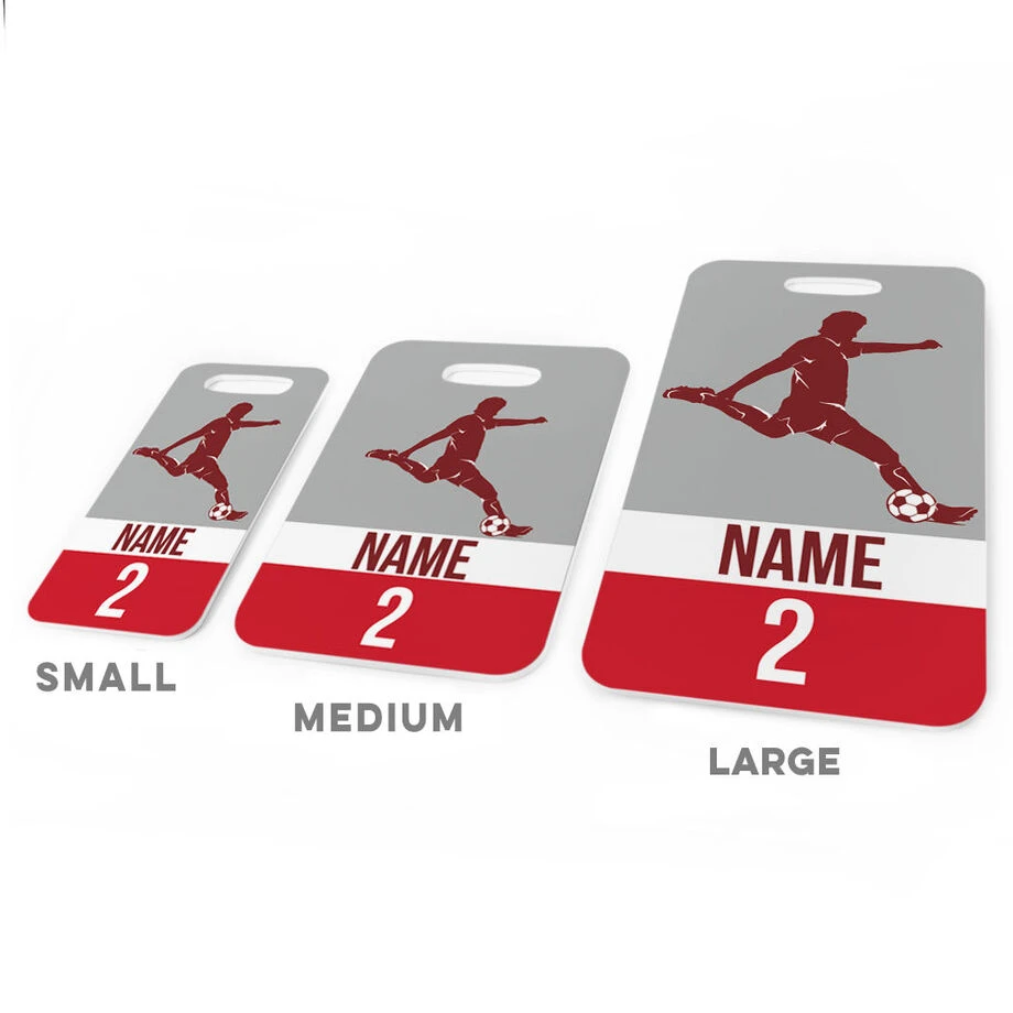 Soccer Bag/Luggage Tag - Personalized Soccer Guy Name And Number 5 Soccer Bag/Luggage Tag - Personalized Soccer Guy Name And Number - Image 3
