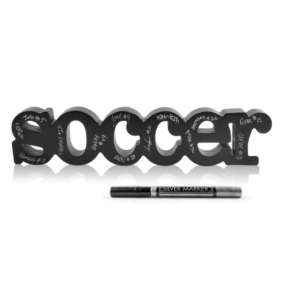 Soccer Wood Words Ready For Team To Autograph 3 Soccer Wood Words Ready For Team To Autograph