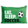 Soccer Pillowcase - Eat. Sleep. Soccer. -Sport Gift Store sc 02742 GREEN MAIN2
