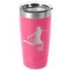 Soccer 20 Oz. Double Insulated Tumbler - Female Silhouette -Sport Gift Store sc 02821 PINK MAIN