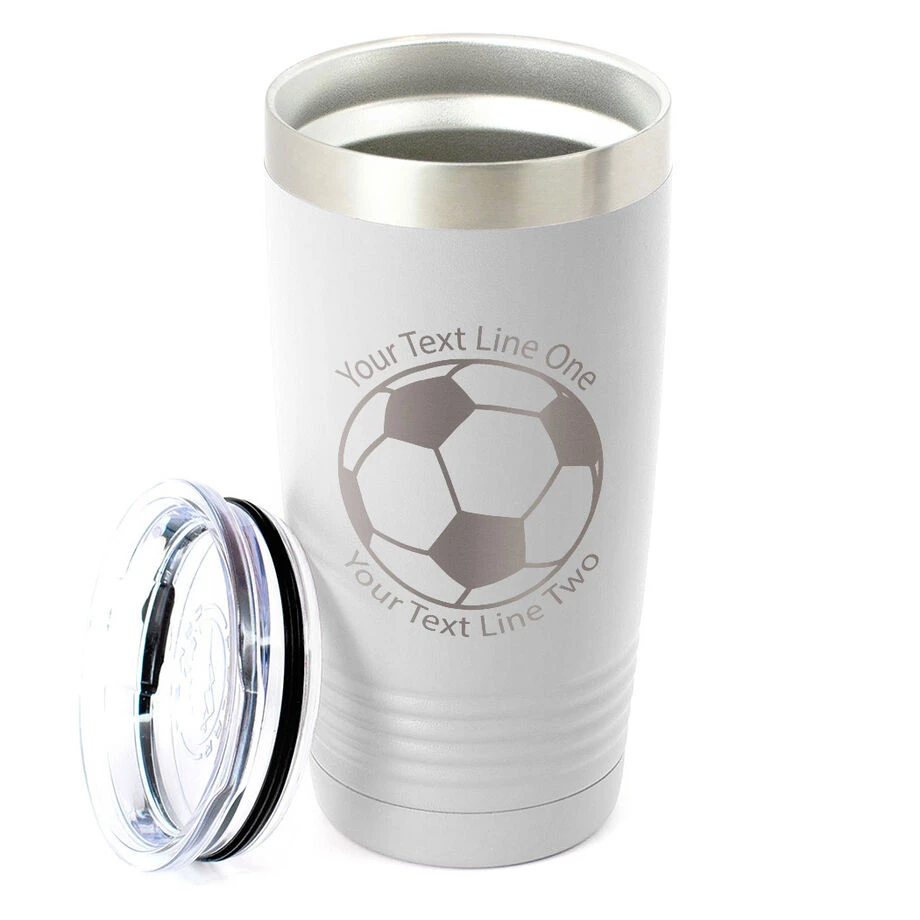 Soccer 20 Oz. Double Insulated Tumbler - Ball Icon 4 Soccer 20 Oz. Double Insulated Tumbler - Ball Icon - Image 2