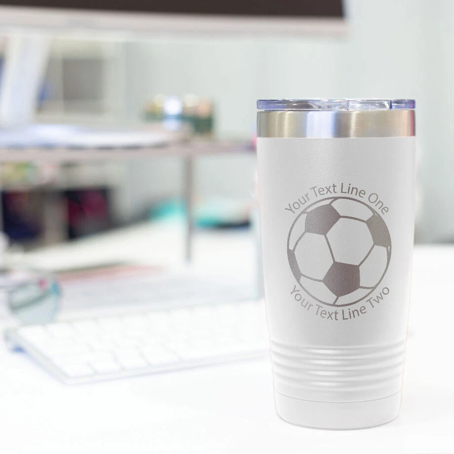 Soccer 20 Oz. Double Insulated Tumbler - Ball Icon 9 Soccer 20 Oz. Double Insulated Tumbler - Ball Icon - Image 7