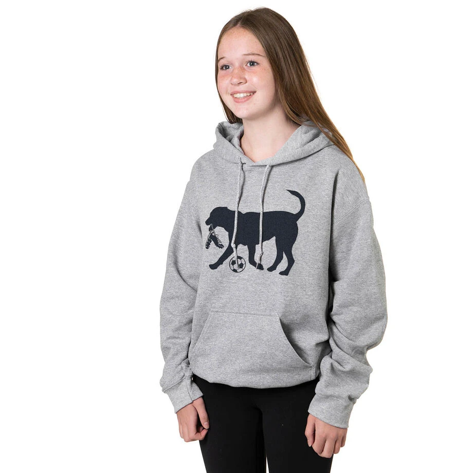 Soccer Hooded Sweatshirt - Soccer Dog 5 Soccer Hooded Sweatshirt - Soccer Dog - Image 3