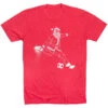 Soccer Short Sleeve T-Shirt - Santa Player -Sport Gift Store sc 02999 RED FLAT
