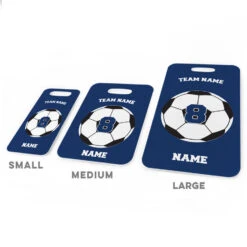 Soccer Bag/Luggage Tag - Personalized Soccer Team Ball -Sport Gift Store sc 03010 NAVY ALLSIZES