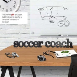 Soccer Coach Wood Words Ready To Autograph -Sport Gift Store sc 03178 pen 4