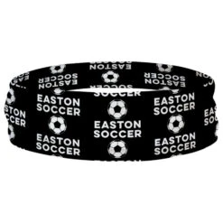 Soccer Multifunctional Headwear - Personalized Team Name Repeat RokBAND -Sport Gift Store sc 03255 BLACK RING