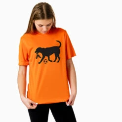 Soccer Short Sleeve Performance Tee - Spot The Soccer Dog -Sport Gift Store sc 03436 ORANGE MODEL F