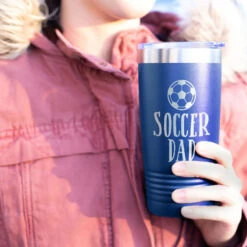 Soccer 20oz. Double Insulated Tumbler - Soccer Dad 11 Soccer 20oz. Double Insulated Tumbler - Soccer Dad -Sport Gift Store sc 03512 ROYAL MODEL