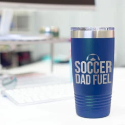 Soccer 20oz. Double Insulated Tumbler - Soccer Dad Fuel -Sport Gift Store sc 03516 ROYAL DESK
