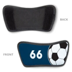 Soccer Repwell® Sandal Straps - Ball And Number Reflected -Sport Gift Store sc 03525 STRAPS NAVY DETAIL