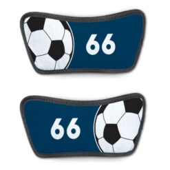 Soccer Repwell® Sandal Straps - Ball And Number Reflected