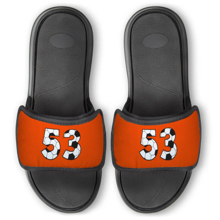 Soccer Repwell® Slide Sandals - Custom Soccer Number 3 Soccer Repwell® Slide Sandals - Custom Soccer Number