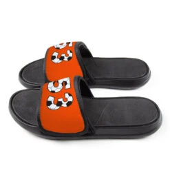 Soccer Repwell® Slide Sandals - Custom Soccer Number 10 Soccer Repwell® Slide Sandals - Custom Soccer Number -Sport Gift Store sc 03526 ORANGE SIDE
