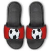 Soccer Repwell® Slide Sandals - Soccer Ball -Sport Gift Store sc 03527 RED MAIN