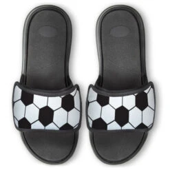 Soccer Repwell® Slide Sandals - Soccer Ball Texture