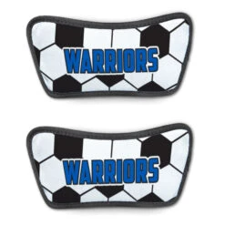 Soccer Repwell® Sandal Straps - Soccer Ball Texture With Text