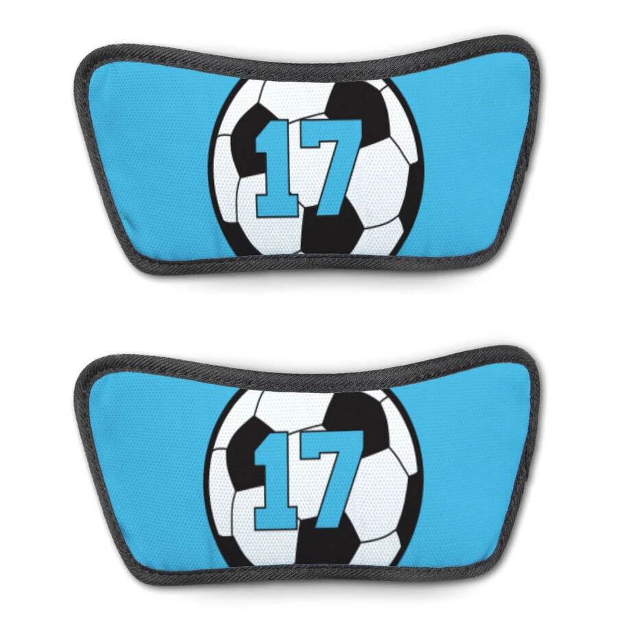 Soccer Repwell® Sandal Straps - Soccer Ball With Number 3 Soccer Repwell® Sandal Straps - Soccer Ball With Number