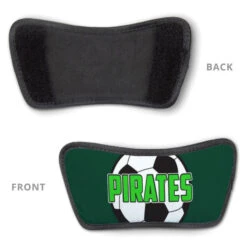 Soccer Repwell® Sandal Straps - Soccer Ball With Text -Sport Gift Store sc 03531 STRAPS GREEN DETAIL