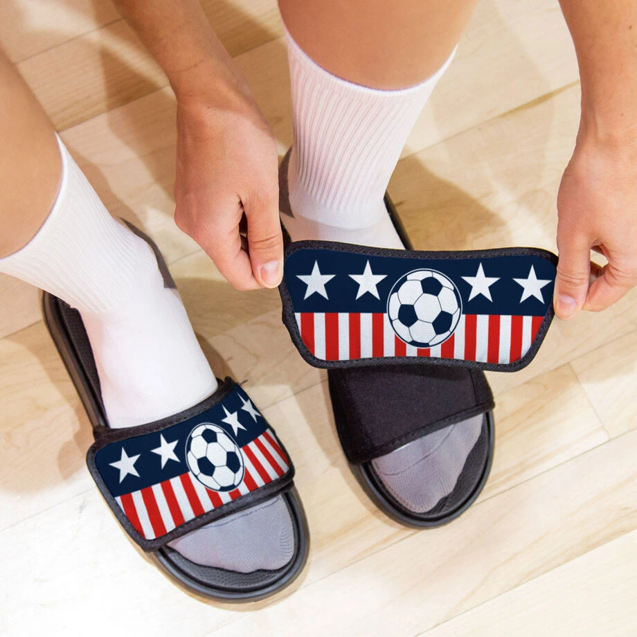 Soccer Repwell® Slide Sandals - Stars And Stripes 4 Soccer Repwell® Slide Sandals - Stars And Stripes - Image 2