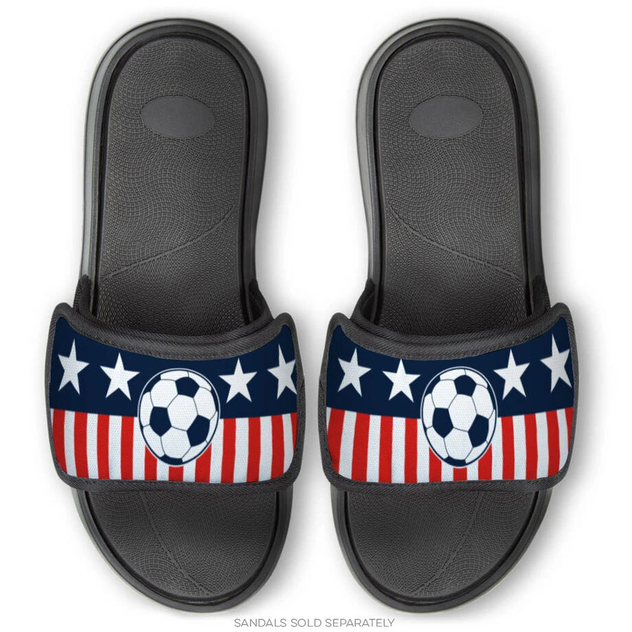 Soccer Repwell® Sandal Straps - Stars And Stripes 4 Soccer Repwell® Sandal Straps - Stars And Stripes - Image 2