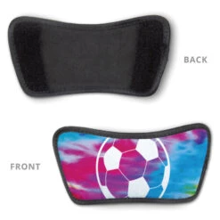 Soccer Repwell® Slide Sandals - Tie-Dye Pattern With Soccer Ball -Sport Gift Store sc 03534 DETAIL