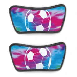 Soccer Repwell® Sandal Straps - Tie-Dye Pattern With Soccer Ball