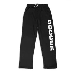 Soccer Fleece Sweatpants - Soccer -Sport Gift Store sc 03560 BLACK FLAT