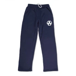 Soccer Fleece Sweatpants - Soccer Ball -Sport Gift Store sc 03561 NAVY FLAT