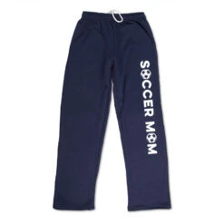 Soccer Fleece Sweatpants - Soccer Mom -Sport Gift Store sc 03564 NAVY FLAT